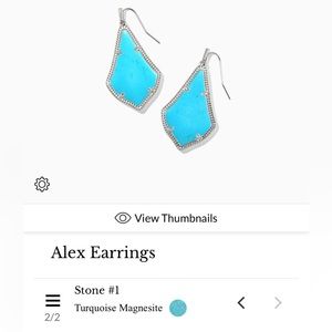 Kendra Scott Alex Earrings (Rhodium Magnesite)